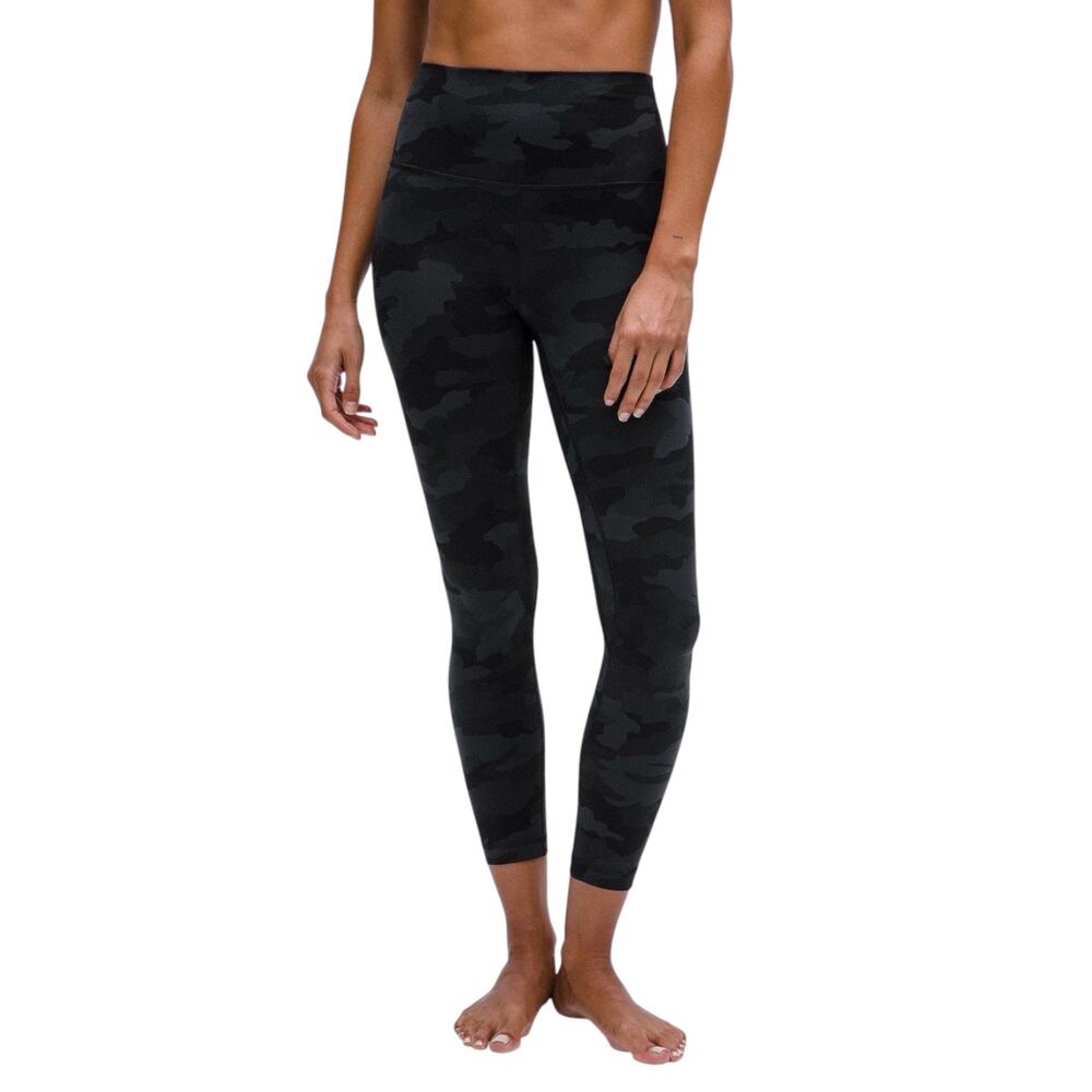 Lululemon Align High Rise Crop 21 Heritage 365 Camo Deep Coal Women’s 6